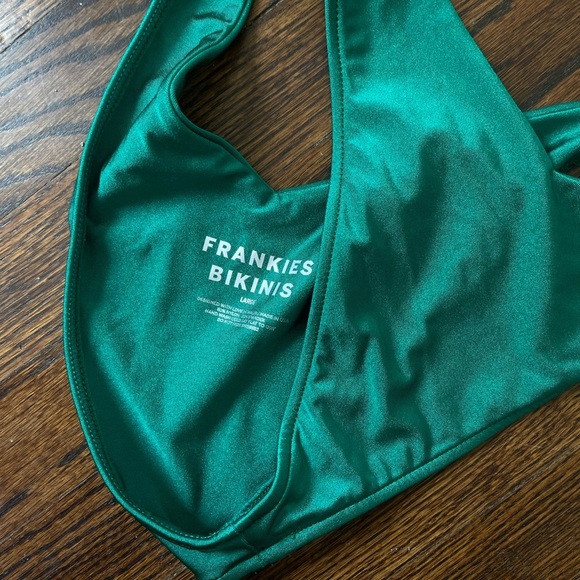 Frankies Bikinis Enzo Cheeky Bikini Bottom in Everglade Green - Picture 3 of 6